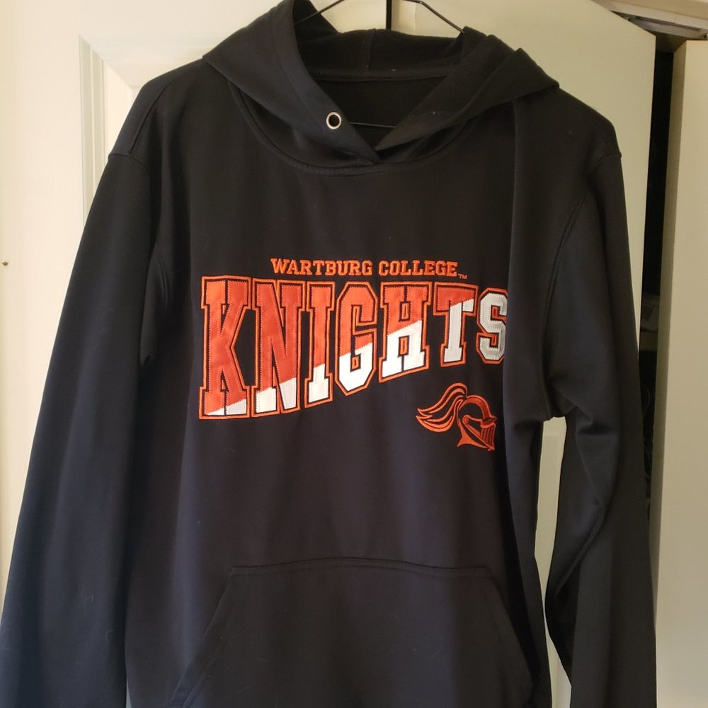 Women's Black Wartburg College Thin Hooded Sweatshirt